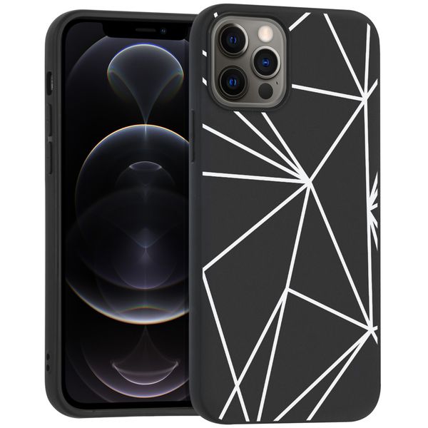 imoshion Design Hülle für das iPhone 12 (Pro) - Graphic Cube Black