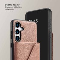 Selencia Sera HandyHülle mit Kordel und Umschlag-Kartenhalter Samsung Galaxy S24 / S25 - Old Pink