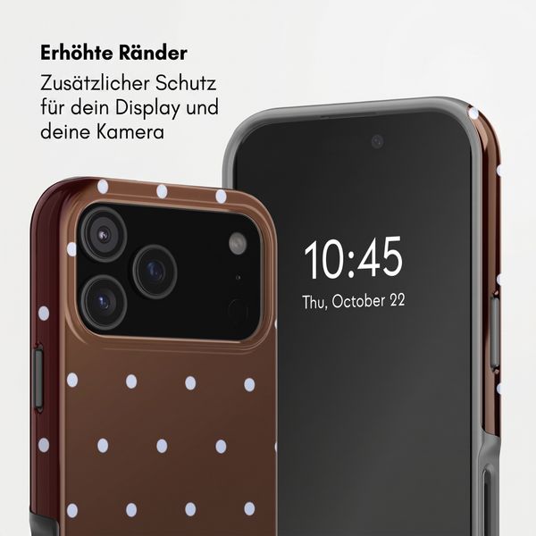 Selencia Vivid Back Cover Apple iPhone 17 Pro - Happy Dots Chocolate