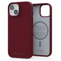 Njorð Collections Wildleder Comfort+ Case MagSafe für das iPhone 15 - Red