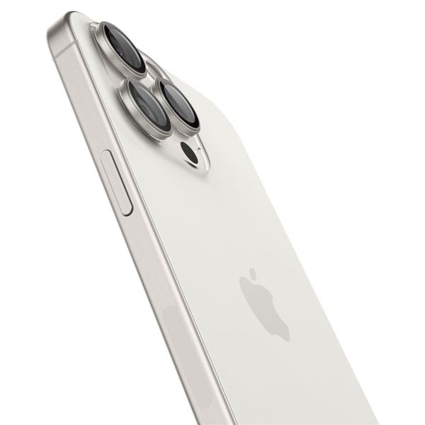 Spigen GLAStR Kamera Schutzglas 2er Pack für das Apple iPhone 17 Pro / 17 Pro Max / 16 Pro / 16 Pro Max / 15 Pro / 15 Pro Max / 14 Pro / 14 Pro Max - Titan Weiß