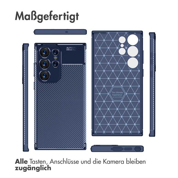 imoshion Carbon-Hülle für das Samsung Galaxy S23 Ultra - Blau