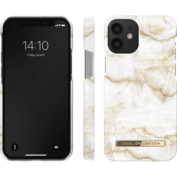 iDeal of Sweden Fashion Back Case iPhone 12 Mini - Golden Pearl Marble