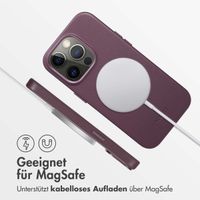 Accezz MagSafe Leather Backcover Apple iPhone 14 Pro - Heath Purple