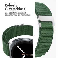 imoshion Nylon Alpine Armband für das  Samsung Galaxy Watch 8 (40/44mm) / Classic (46mm) - Dunkelgrün