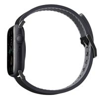 Uniq Straden Wasserdichtes Lederarmband für die Apple Watch Series 1 bis 10 / SE / Ultra (2) (44/45/46/49 mm) - Mitternachtsschwarz