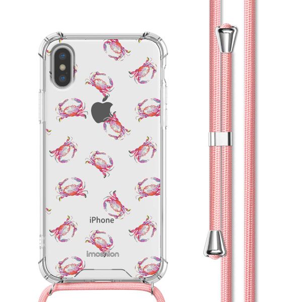 imoshion Design Hülle mit Band Apple iPhone X / Xs - Crab Watercolor