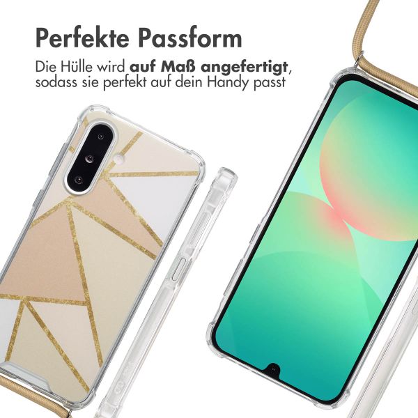 imoshion Design Hülle mit Band Samsung Galaxy A26 - Beige Graphic