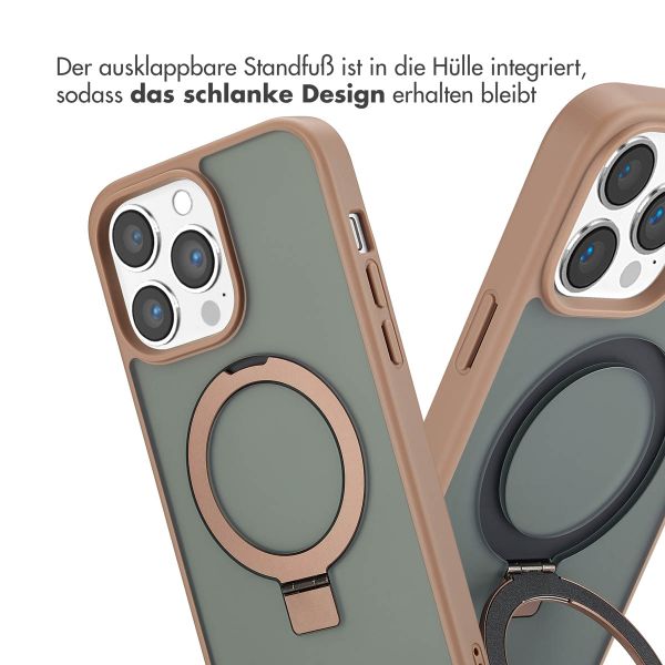 Accezz Ring Stand Backcover mit MagSafe iPhone 14 Pro Max - Braun