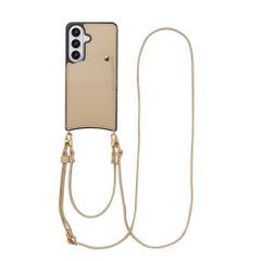Selencia Nova HandyHülle mit Kordel und Kartenhalter Samsung Galaxy S26 - Beige