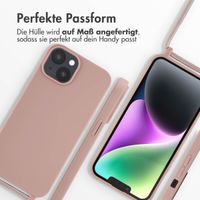 imoshion Silikonhülle mit Band für das iPhone 14 - Sand Pink