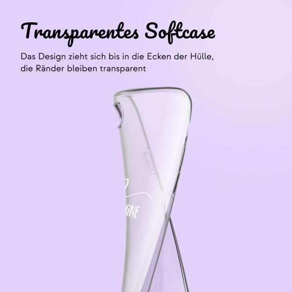 Personalisierte Hülle mit elegantem Herz Samsung Galaxy A15 - Transparent