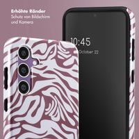 Selencia Vivid Tough Back Cover für das Samsung Galaxy S23 FE - Trippy Swirl Dark Rose