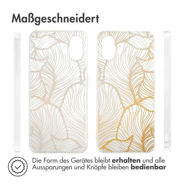 imoshion Design Hülle Nothing Phone (2) - Golden Leaves Transparent