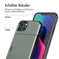 imoshion Backcover mit Kartenfach für das iPhone 13 - Dunkelgrün