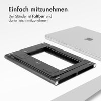 Accezz Origami Laptop Stand - Laptopständer - Verstellbar und faltbar - Universal - Dunkelgrau