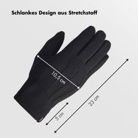 Selencia Touchscreen-Handschuhe mit Wildleder-Optik - Damen - Größe M - Schwarz