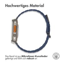 imoshion Magnetlederarmband für das Apple Watch Series 1-10 / SE / Ultra (2) - 42/44/45/46/49 mm - Blau