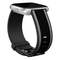 Fitbit Woven Armband für  Fitbit Versa / Versa 2 / Versa Lite - Größe L - Grey / Black