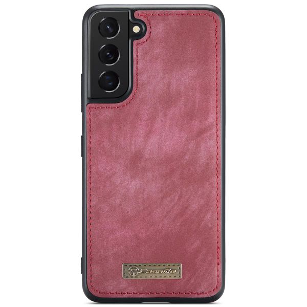 CaseMe Luxuriöse 2-in-1-Portemonnaie-Klapphülle Leder für das Samsung Galaxy S22 - Rot