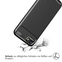 imoshion Carbon-Hülle für das iPhone SE (2020 / 2022) 8 / 7 - Schwarz