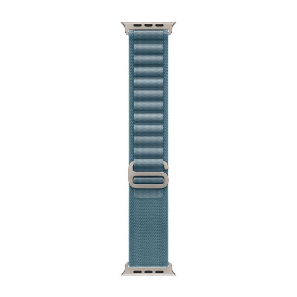 Apple Alpine Loop Armband für  Apple Watch Series 1 - 11 / SE / Ultra (44/45/46/49 mm) - Größe L - Light Blue / Natural Titanium