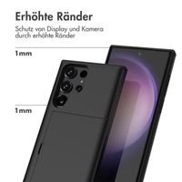 imoshion Backcover mit Kartenfach Samsung Galaxy S23 Ultra - Schwarz