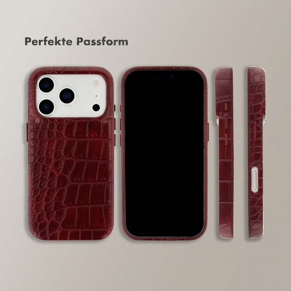 Selencia Croco Backcover mit MagSafe Apple iPhone 17 Pro Max - Burgundy