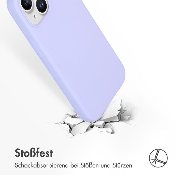 Accezz Liquid Silikoncase für das iPhone 15 - Violett