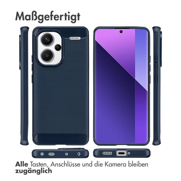 imoshion Brushed Back Cover für das Xiaomi Redmi Note 13 Pro Plus (5G) - Dunkelblau