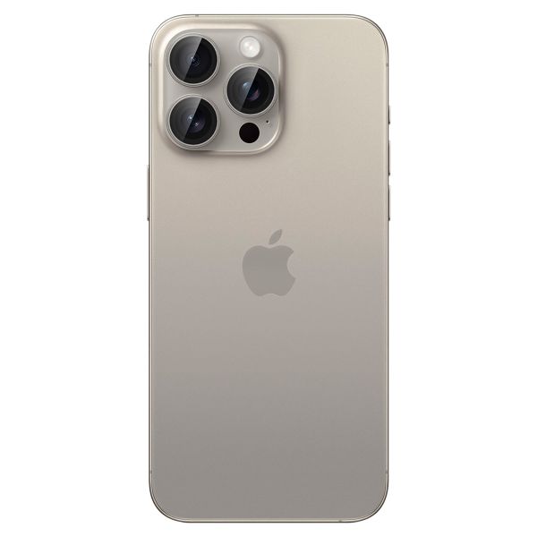 Spigen GLAStR EZ Fit Optik Pro Kameraschutz 2er-Pack für Apple iPhone 15 Pro / 15 Pro Max - Natural Titanium