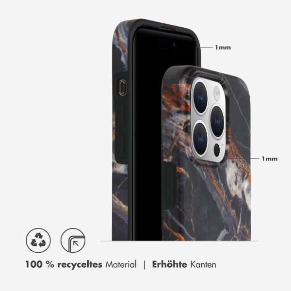Selencia Aurora Fashion Back Case Apple iPhone 15 Pro - Onyx Black Marble