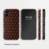 Selencia Vivid Back Cover Apple iPhone 16 - Happy Dots Chocolate