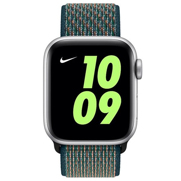 Apple Nike Sport Loop Band für Apple Watch Series 1-9 / SE - 38/40/41 mm / Series 10 - 42 mm - Hyper Crimson / Neptune Green