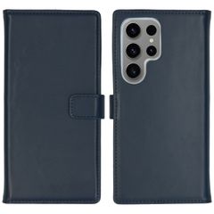 Selencia Echtleder Klapphülle Samsung Galaxy S24 Ultra - Dunkelblau