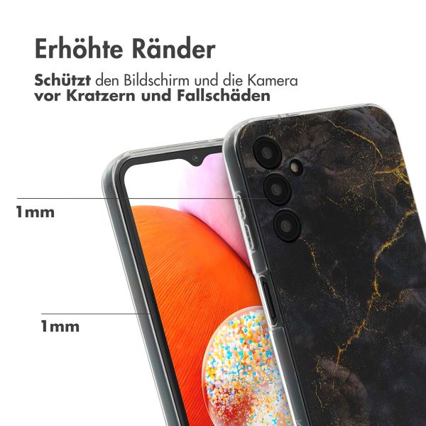 imoshion Design Hülle Samsung Galaxy A14 (5G/4G) - Black Marble