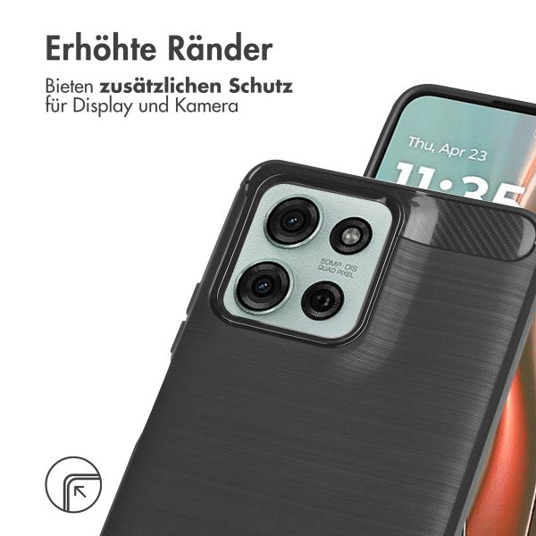 imoshion Brushed Back Cover für das Motorola Moto G75 5G - Schwarz