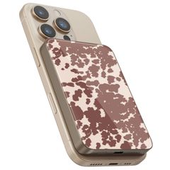 Selencia Vivid Powerbank 5.000 mAh - MagSafe und Qi2 - Desert Gold / Country Moo'd