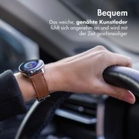 imoshion Modernes Lederarmband - Universelle 22 mm Verbindung - Braun