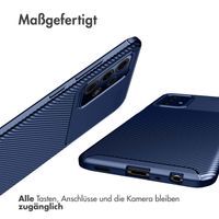 imoshion Carbon-Hülle für das Samsung Galaxy A52(s) (5G/4G) - Blau