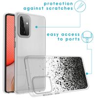 imoshion Design Hülle Samsung Galaxy A72 - Spritzer - Schwarz