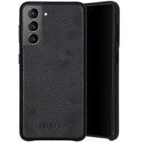 Selencia Gaia Backcover in Schlangenoptik Samsung Galaxy S21 Plus - Schwarz
