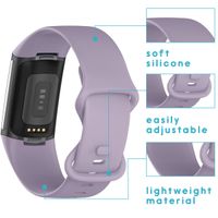 imoshion Silikonband für das  Fitbit Charge 5 / 6 - S - Lavendel