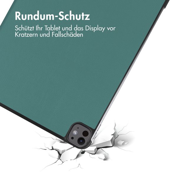 imoshion Trifold Klapphülle Apple iPad Pro 13 (2024) M4 - Dunkelgrün