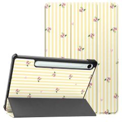 imoshion Design Trifold Klaphülle Samsung Galaxy Tab S9 11.0 Zoll / S10 Lite / S10 FE / S9 FE 10.9 Zoll - Garden Stripes