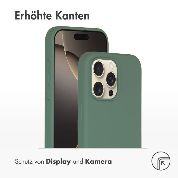 Accezz Liquid Silikoncase mit MagSafe für das Apple iPhone 16 Pro Max - Dunkelgrün