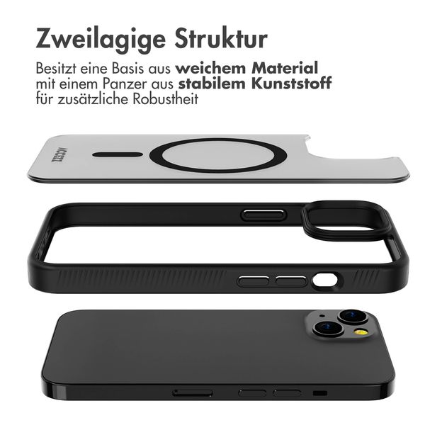 Accezz Rugged Frosted Back Cover mit MagSafe Apple iPhone 13 - Schwarz