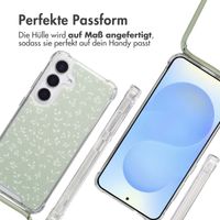 imoshion Design Hülle mit Band Samsung Galaxy S25 - Smoke Green Flowers