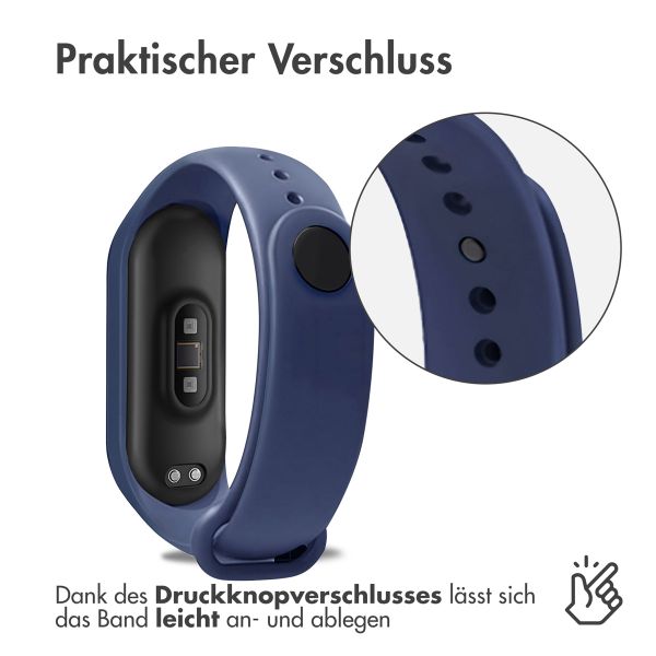 imoshion Silikonarmband für das Xiaomi Mi Band 3 / 4 - Dunkelblau