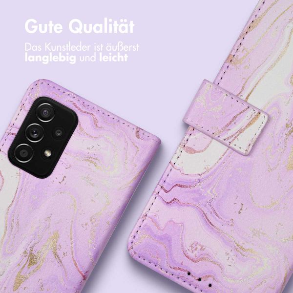 imoshion Design Klapphülle Samsung Galaxy A52(s) (5G/4G) - Purple Marble